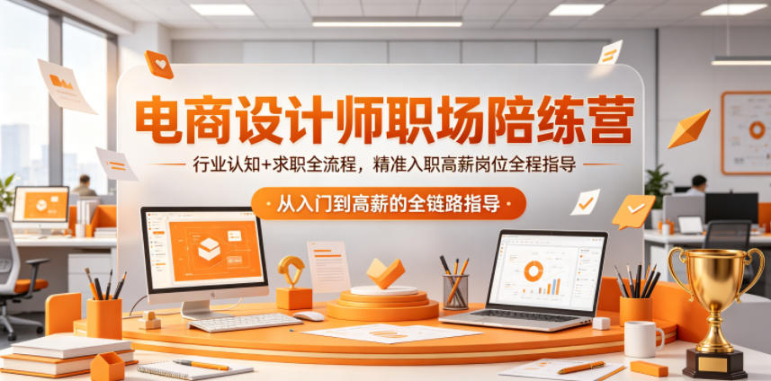 电商设计师职场陪练营，行业认知+求职全流程，精准入职高薪岗位全程指导牛品源码-源码下载-源码社区-zblog主题插件-PHP源码-三合一源码-直播源码-短视频源码-APP源码-即时通讯-源码-交友源码牛品源码