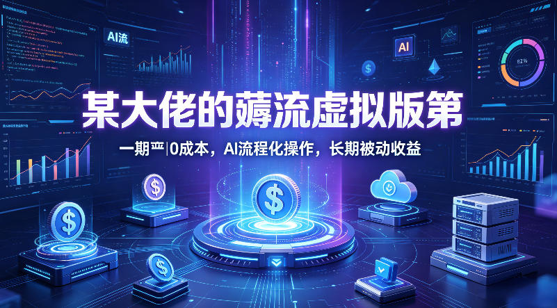 某大佬的薅流虚拟版第一期丨0成本，AI流程化操作，长期被动收益牛品源码-源码下载-源码社区-zblog主题插件-PHP源码-三合一源码-直播源码-短视频源码-APP源码-即时通讯-源码-交友源码牛品源码