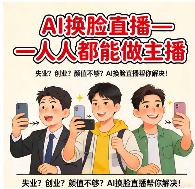 AI换脸直播，人人都能做主播牛品源码-源码下载-源码社区-zblog主题插件-PHP源码-三合一源码-直播源码-短视频源码-APP源码-即时通讯-源码-交友源码牛品源码