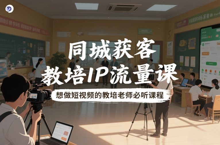 同城获客，教培IP流量课，想做短视频的教培老师必听课程牛品源码-源码下载-源码社区-zblog主题插件-PHP源码-三合一源码-直播源码-短视频源码-APP源码-即时通讯-源码-交友源码牛品源码