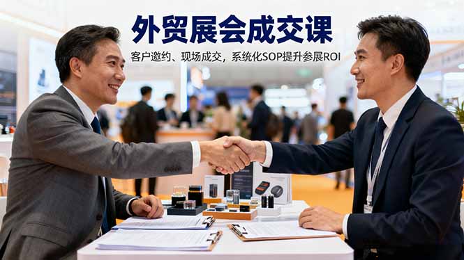 外贸展会成交课，含目标制定、客户邀约、现场成交，系统化SOP提升参展ROI牛品源码-源码下载-源码社区-zblog主题插件-PHP源码-三合一源码-直播源码-短视频源码-APP源码-即时通讯-源码-交友源码牛品源码