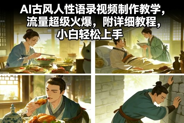 AI古风人性语录视频制作教学,流量超级火爆,附详细教程,小白轻松上手牛品源码-源码下载-源码社区-zblog主题插件-PHP源码-三合一源码-直播源码-短视频源码-APP源码-即时通讯-源码-交友源码牛品源码