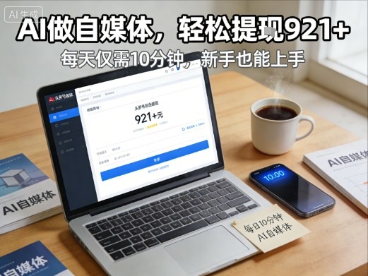 每天花费10分钟,头条号收益921+,用AI做自媒并不难【附视频教程】牛品源码-源码下载-源码社区-zblog主题插件-PHP源码-三合一源码-直播源码-短视频源码-APP源码-即时通讯-源码-交友源码牛品源码