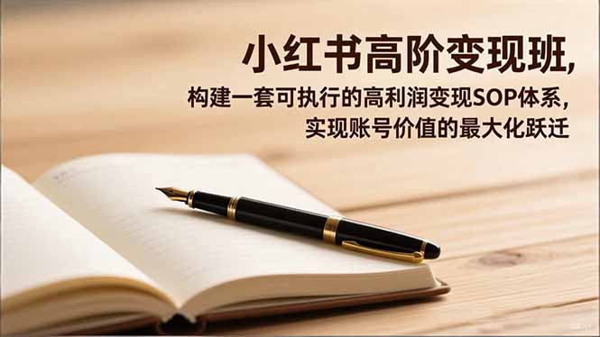 小红书高阶变现班,构建一套可执行的高利润变现SOP体系,实现账号价值的最大化跃迁牛品源码-源码下载-源码社区-zblog主题插件-PHP源码-三合一源码-直播源码-短视频源码-APP源码-即时通讯-源码-交友源码牛品源码
