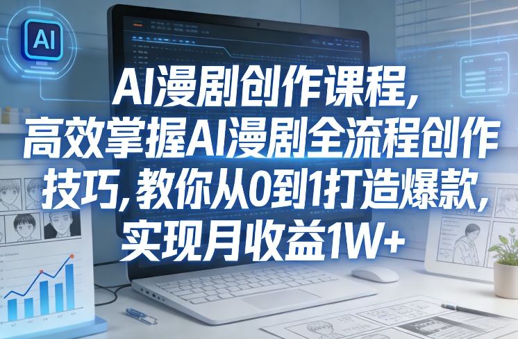 某社群AI漫剧创作课程，高效掌握AI漫剧全流程创作技巧，教你从0到1打造爆款，实现月收益1W+牛品源码-源码下载-源码社区-zblog主题插件-PHP源码-三合一源码-直播源码-短视频源码-APP源码-即时通讯-源码-交友源码牛品源码