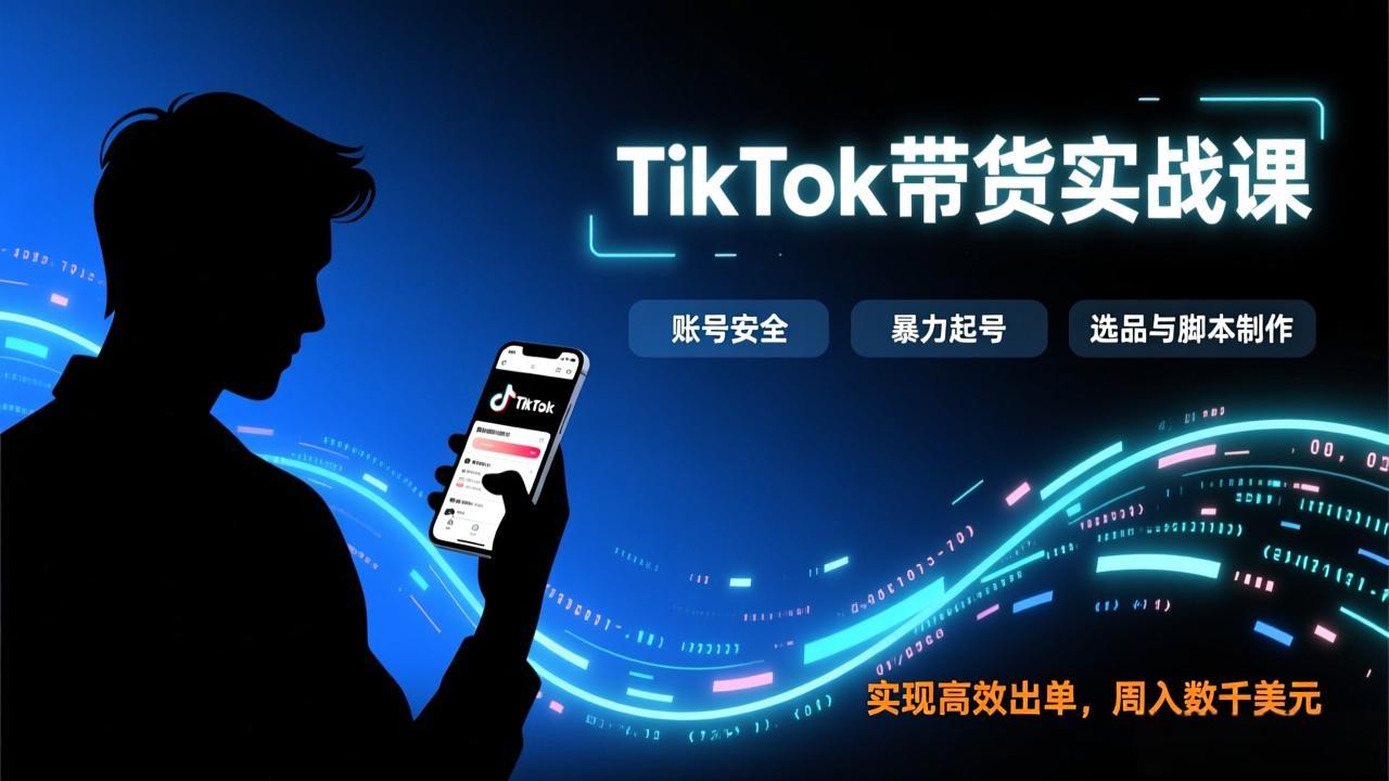 TikTok带货实战课,涵盖账号安全、暴力起号、选品与脚本制作,实现高效出单,周入数千美元牛品源码-源码下载-源码社区-zblog主题插件-PHP源码-三合一源码-直播源码-短视频源码-APP源码-即时通讯-源码-交友源码牛品源码