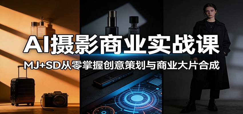 AI摄影商业实战课:MJ+SD从零掌握创意策划与商业大片合成牛品源码-源码下载-源码社区-zblog主题插件-PHP源码-三合一源码-直播源码-短视频源码-APP源码-即时通讯-源码-交友源码牛品源码