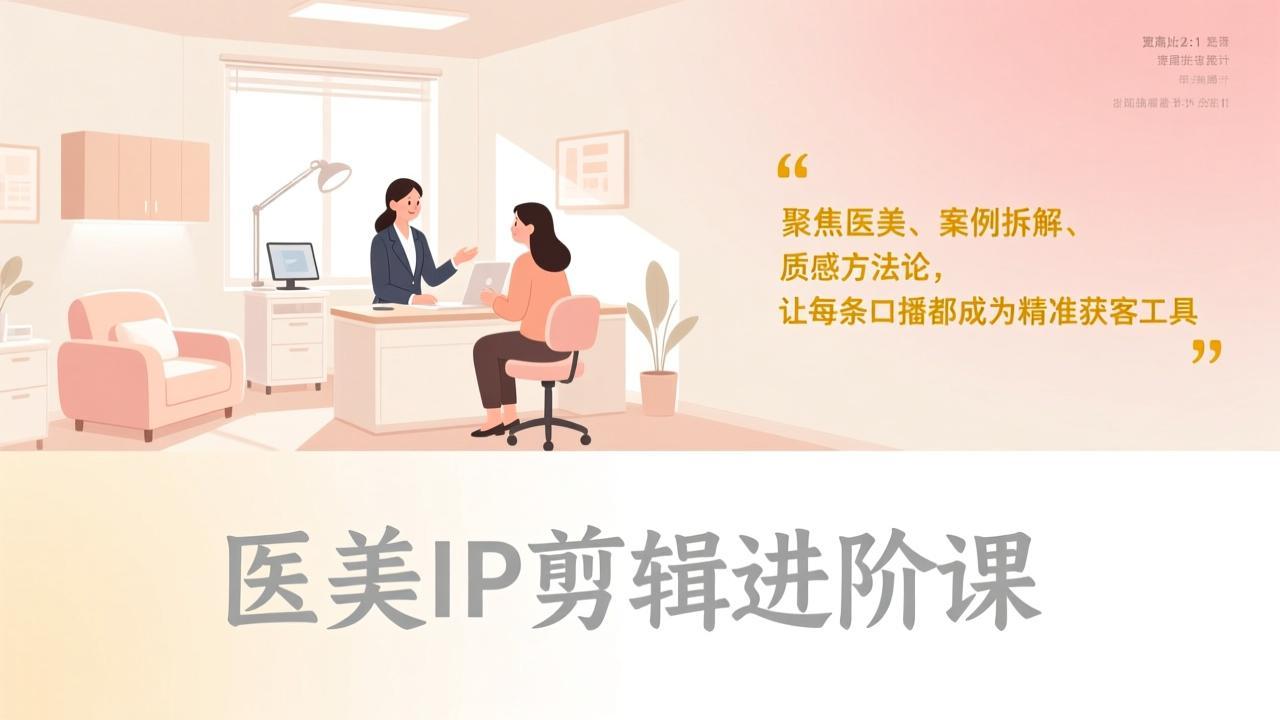 医美IP剪辑进阶课,聚焦医美、案例拆解、质感方法论,让每条口播都成为精准获客工具牛品源码-源码下载-源码社区-zblog主题插件-PHP源码-三合一源码-直播源码-短视频源码-APP源码-即时通讯-源码-交友源码牛品源码