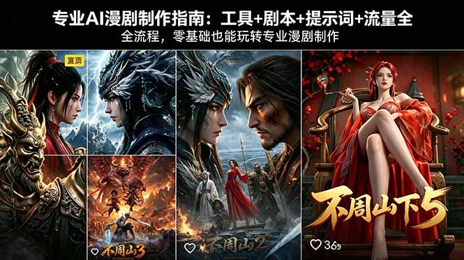 专业AI漫剧制作指南：工具+剧本+提示词+流量全流程，零基础也能玩转专业漫剧制作牛品源码-源码下载-源码社区-zblog主题插件-PHP源码-三合一源码-直播源码-短视频源码-APP源码-即时通讯-源码-交友源码牛品源码