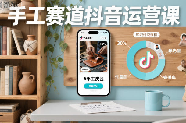 手工赛道抖音运营课,手工赛道流量运营牛品源码-源码下载-源码社区-zblog主题插件-PHP源码-三合一源码-直播源码-短视频源码-APP源码-即时通讯-源码-交友源码牛品源码