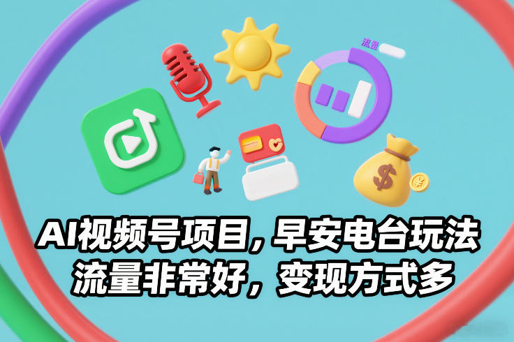 AI视频号项目,早安电台玩法,流量非常好,变现方式多牛品源码-源码下载-源码社区-zblog主题插件-PHP源码-三合一源码-直播源码-短视频源码-APP源码-即时通讯-源码-交友源码牛品源码