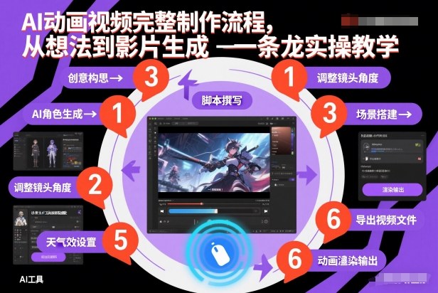 AI动画视频完整制作流程,从想法到影片生成一条龙实操教学牛品源码-源码下载-源码社区-zblog主题插件-PHP源码-三合一源码-直播源码-短视频源码-APP源码-即时通讯-源码-交友源码牛品源码