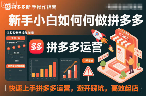 新手小白如何做拼多多,快速上手拼多多运营,避开踩坑,高效起店牛品源码-源码下载-源码社区-zblog主题插件-PHP源码-三合一源码-直播源码-短视频源码-APP源码-即时通讯-源码-交友源码牛品源码