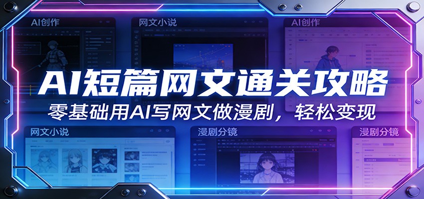 AI短篇网文通关攻略：零基础用AI写网文做漫剧，轻松变现牛品源码-源码下载-源码社区-zblog主题插件-PHP源码-三合一源码-直播源码-短视频源码-APP源码-即时通讯-源码-交友源码牛品源码