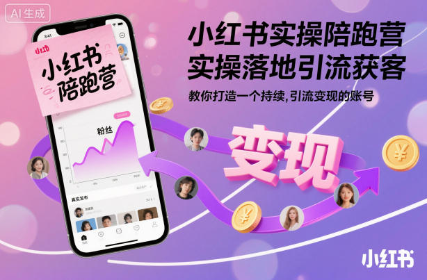 小红书实操陪跑营,实操落地引流获客,教你打造一个持续引流变现的账号牛品源码-源码下载-源码社区-zblog主题插件-PHP源码-三合一源码-直播源码-短视频源码-APP源码-即时通讯-源码-交友源码牛品源码