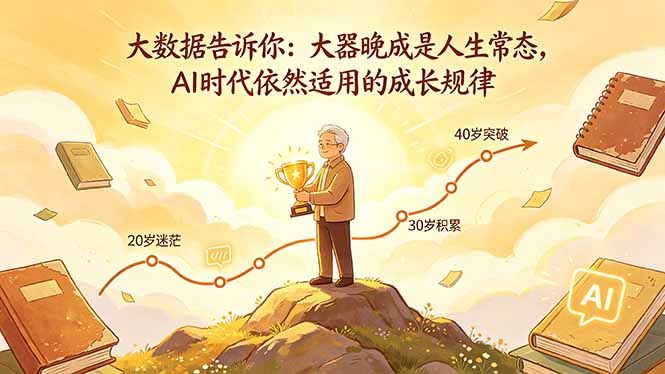 付费文章:大数据告诉你:大器晚成是人生常态,AI 时代依然适用的成长规律牛品源码-源码下载-源码社区-zblog主题插件-PHP源码-三合一源码-直播源码-短视频源码-APP源码-即时通讯-源码-交友源码牛品源码