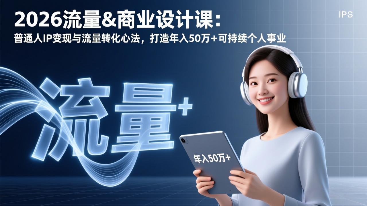 2026流量&商业设计课：普通人IP变现与流量转化心法，打造年入50万+可持续个人事业牛品源码-源码下载-源码社区-zblog主题插件-PHP源码-三合一源码-直播源码-短视频源码-APP源码-即时通讯-源码-交友源码牛品源码