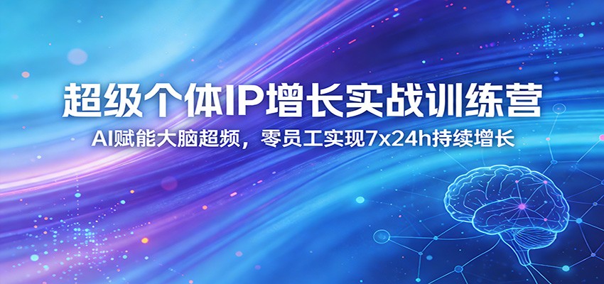 超级个体IP增长实战训练营：AI赋能大脑超频，零员工实现7x24h持续增长(更新)牛品源码-源码下载-源码社区-zblog主题插件-PHP源码-三合一源码-直播源码-短视频源码-APP源码-即时通讯-源码-交友源码牛品源码