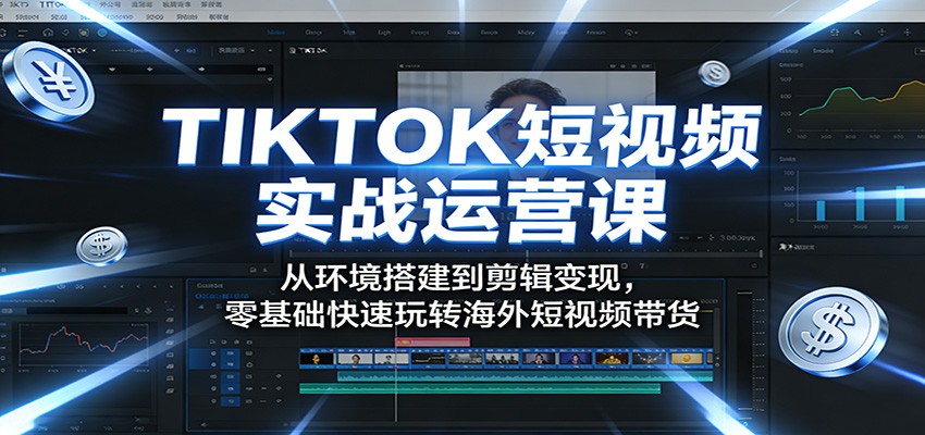 TIKTOK短视频实战运营课：从环境搭建到剪辑变现，零基础快速玩转海外短视频带货牛品源码-源码下载-源码社区-zblog主题插件-PHP源码-三合一源码-直播源码-短视频源码-APP源码-即时通讯-源码-交友源码牛品源码