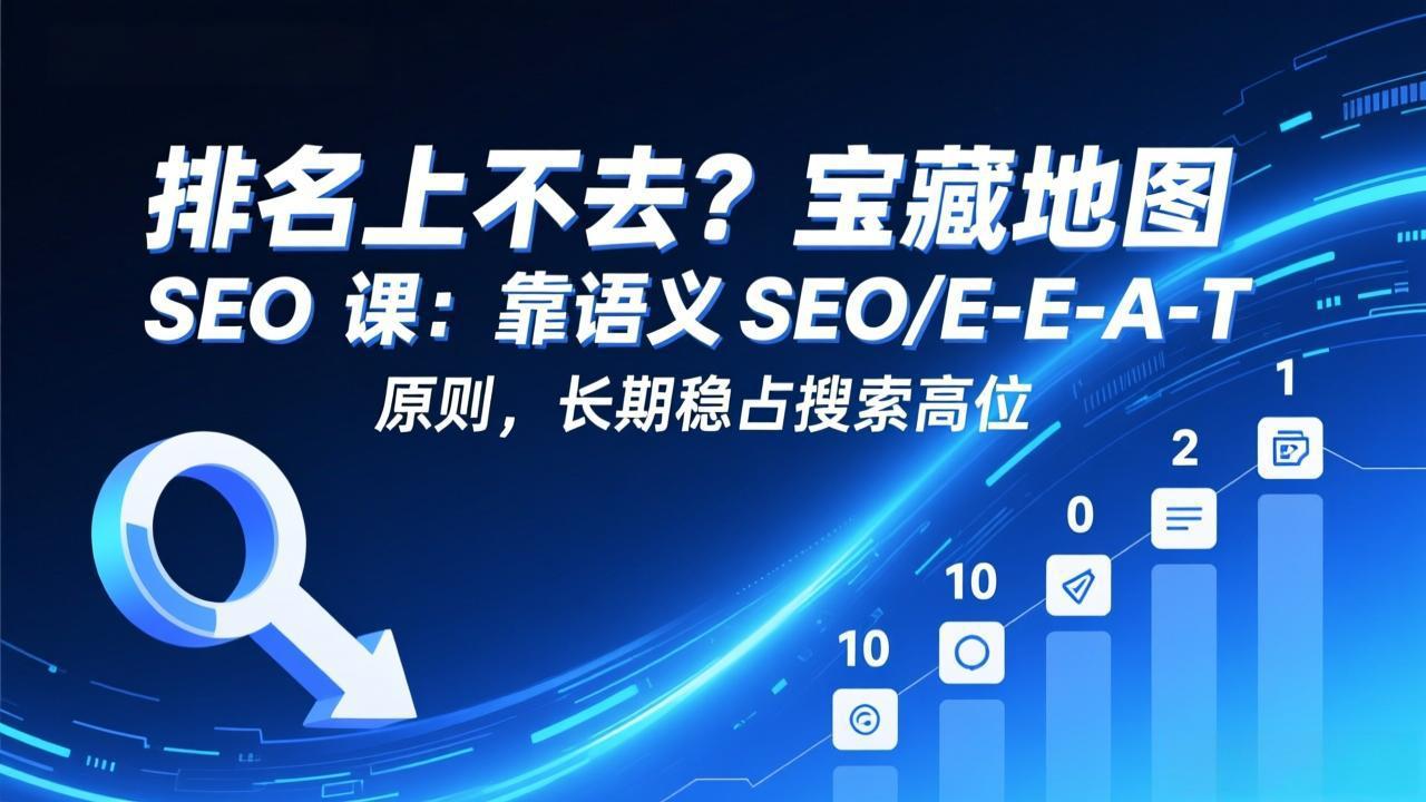 排名上不去?宝藏地图 SEO 课:靠语义 SEO+E-E-A-T 原则,长期稳占搜索高位牛品源码-源码下载-源码社区-zblog主题插件-PHP源码-三合一源码-直播源码-短视频源码-APP源码-即时通讯-源码-交友源码牛品源码
