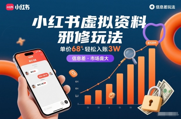 小红书虚拟资料邪修玩法,单价68,轻松入账3W,信息差玩法,市场庞大牛品源码-源码下载-源码社区-zblog主题插件-PHP源码-三合一源码-直播源码-短视频源码-APP源码-即时通讯-源码-交友源码牛品源码