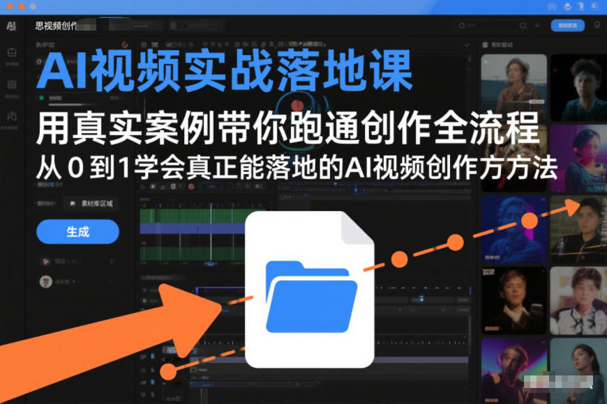 AI视频实战落地课,用真实案例带你跑通创作全流程,从0到1学会真正能落地的AI视频创作方法牛品源码-源码下载-源码社区-zblog主题插件-PHP源码-三合一源码-直播源码-短视频源码-APP源码-即时通讯-源码-交友源码牛品源码