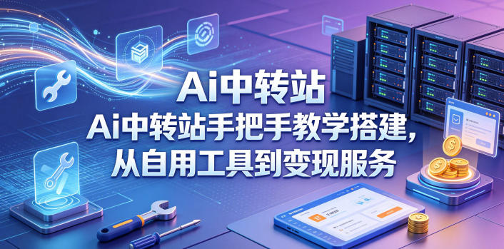 Ai中转站手把手教学搭建,从自用工具到变现服务牛品源码-源码下载-源码社区-zblog主题插件-PHP源码-三合一源码-直播源码-短视频源码-APP源码-即时通讯-源码-交友源码牛品源码