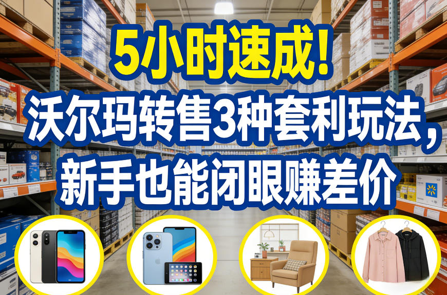 5小时速成!沃尔玛转售3种套利玩法,新手也能闭眼賺差价牛品源码-源码下载-源码社区-zblog主题插件-PHP源码-三合一源码-直播源码-短视频源码-APP源码-即时通讯-源码-交友源码牛品源码
