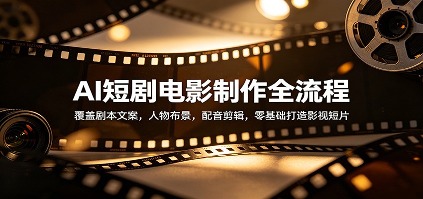 AI短剧电影制作全流程:覆盖剧本文案,人物布景,配音剪辑,零基础打造影视短片牛品源码-源码下载-源码社区-zblog主题插件-PHP源码-三合一源码-直播源码-短视频源码-APP源码-即时通讯-源码-交友源码牛品源码