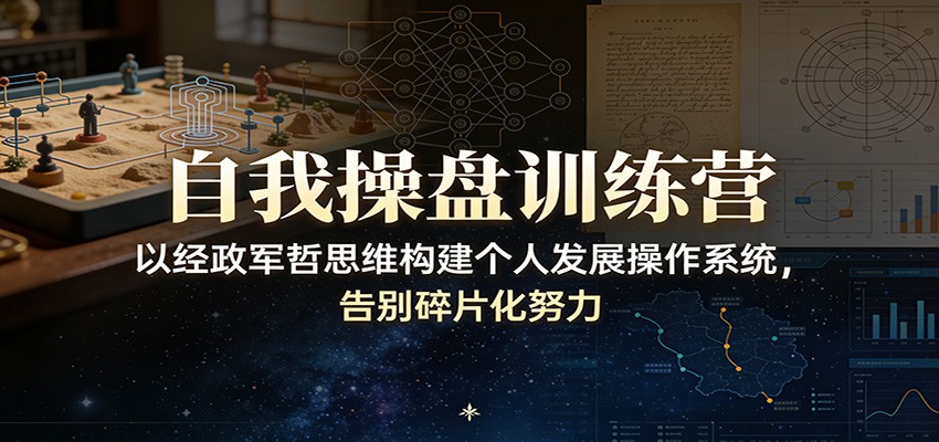自我操盘训练营：以经政军哲思维构建个人发展操作系统，告别碎片化努力牛品源码-源码下载-源码社区-zblog主题插件-PHP源码-三合一源码-直播源码-短视频源码-APP源码-即时通讯-源码-交友源码牛品源码