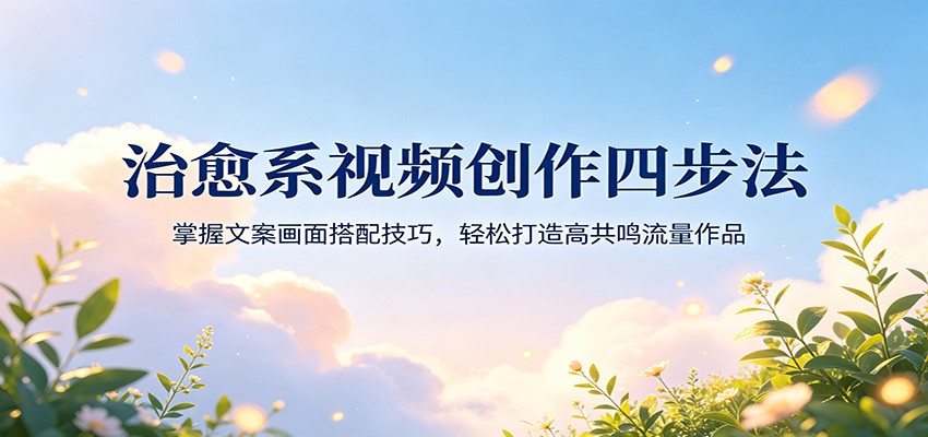 治愈系视频创作四步法：掌握文案画面搭配技巧，轻松打造高共鸣流量作品牛品源码-源码下载-源码社区-zblog主题插件-PHP源码-三合一源码-直播源码-短视频源码-APP源码-即时通讯-源码-交友源码牛品源码