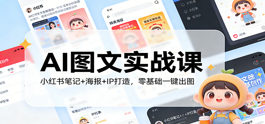 AI图文实战课:小红书笔记+海报+IP打造,零基础一键出图牛品源码-源码下载-源码社区-zblog主题插件-PHP源码-三合一源码-直播源码-短视频源码-APP源码-即时通讯-源码-交友源码牛品源码
