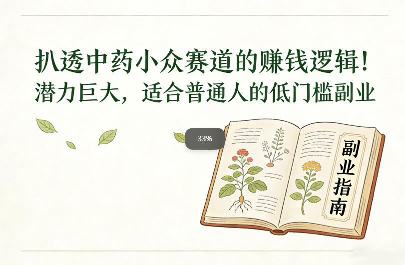 扒透中药小众赛道的賺米逻辑,潜力巨大,适合普通人的低门槛副业牛品源码-源码下载-源码社区-zblog主题插件-PHP源码-三合一源码-直播源码-短视频源码-APP源码-即时通讯-源码-交友源码牛品源码