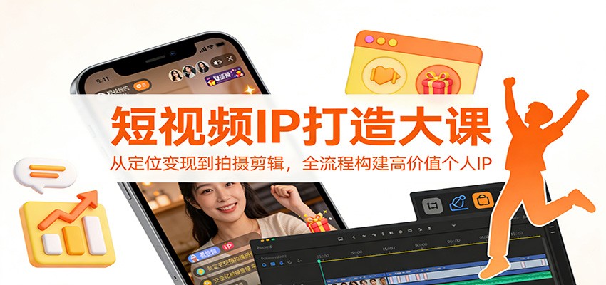 短视频IP打造大课：从定位变现到拍摄剪辑，全流程构建高价值个人IP牛品源码-源码下载-源码社区-zblog主题插件-PHP源码-三合一源码-直播源码-短视频源码-APP源码-即时通讯-源码-交友源码牛品源码