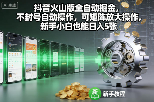 抖音火山版全自动掘金,不封号自动操作,可矩阵放大操作,新手小白也能日入5张【揭秘】牛品源码-源码下载-源码社区-zblog主题插件-PHP源码-三合一源码-直播源码-短视频源码-APP源码-即时通讯-源码-交友源码牛品源码