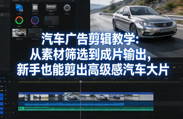 汽车广告剪辑教学：从素材筛选到成片输出，新手也能剪出高级感汽车大片牛品源码-源码下载-源码社区-zblog主题插件-PHP源码-三合一源码-直播源码-短视频源码-APP源码-即时通讯-源码-交友源码牛品源码