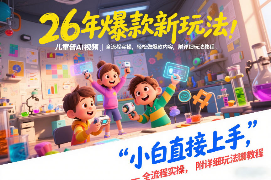 26年爆款新玩法，儿童科普AI视频，全流程实操，轻松做爆款内容，小白直接上手，附详细玩法教程牛品源码-源码下载-源码社区-zblog主题插件-PHP源码-三合一源码-直播源码-短视频源码-APP源码-即时通讯-源码-交友源码牛品源码