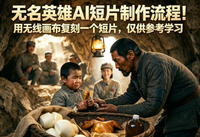 无名英雄AI短片制作流程!用无线画布复刻一个短片,仅供参考学习牛品源码-源码下载-源码社区-zblog主题插件-PHP源码-三合一源码-直播源码-短视频源码-APP源码-即时通讯-源码-交友源码牛品源码