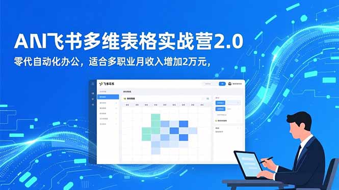 AI+飞书多维表格实战营2.0:零代码自动化办公,适合多职业月收入增加2万元牛品源码-源码下载-源码社区-zblog主题插件-PHP源码-三合一源码-直播源码-短视频源码-APP源码-即时通讯-源码-交友源码牛品源码