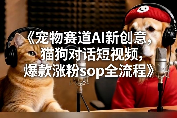 宠物赛道AI新创意，猫狗对话短视频，爆款涨粉sop全流程牛品源码-源码下载-源码社区-zblog主题插件-PHP源码-三合一源码-直播源码-短视频源码-APP源码-即时通讯-源码-交友源码牛品源码
