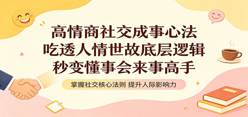 高情商社交成事心法:吃透人情世故底层逻辑,秒变懂事会来事高手牛品源码-源码下载-源码社区-zblog主题插件-PHP源码-三合一源码-直播源码-短视频源码-APP源码-即时通讯-源码-交友源码牛品源码