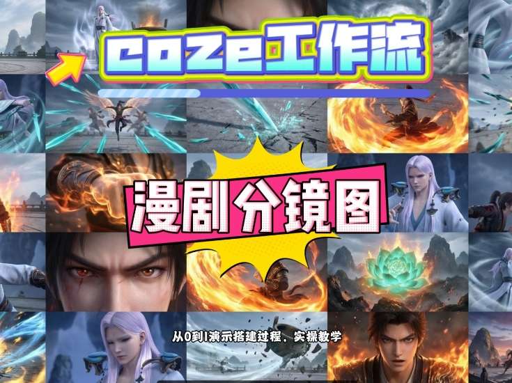 通过Coze工作流,制作《动漫分镜图》,两分钟制作完成25宫格分镜图,从0到1演示搭建过程,实操教学牛品源码-源码下载-源码社区-zblog主题插件-PHP源码-三合一源码-直播源码-短视频源码-APP源码-即时通讯-源码-交友源码牛品源码