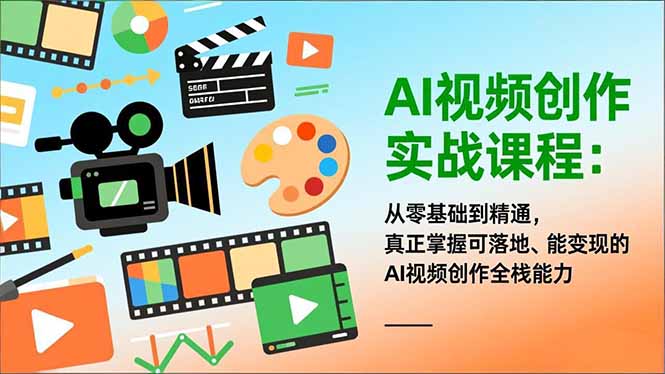 AI视频创作实战课程:从零基础到精通,真正掌握可落地、能变现的AI视频创作全栈能力牛品源码-源码下载-源码社区-zblog主题插件-PHP源码-三合一源码-直播源码-短视频源码-APP源码-即时通讯-源码-交友源码牛品源码