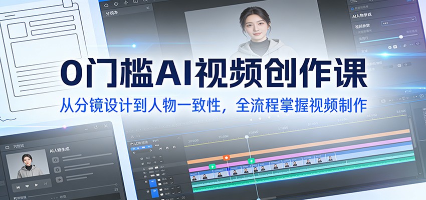 0门槛AI视频创作课:从分镜设计到人物一致性,全流程掌握视频制作牛品源码-源码下载-源码社区-zblog主题插件-PHP源码-三合一源码-直播源码-短视频源码-APP源码-即时通讯-源码-交友源码牛品源码