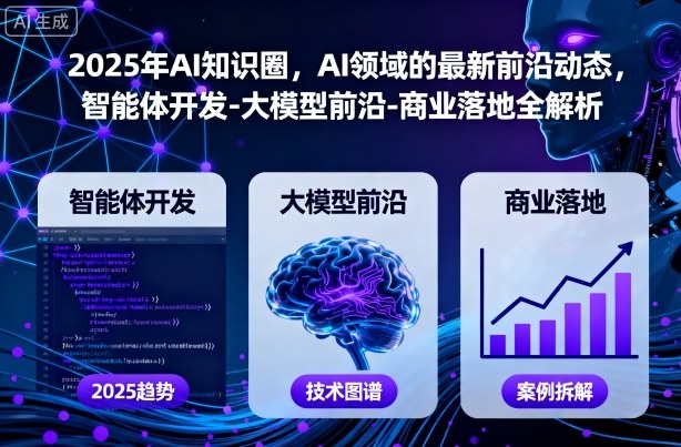 2025年AI知识圈,AI领域的最新前沿动态,智能体开发-大模型前沿-商业落地全解析牛品源码-源码下载-源码社区-zblog主题插件-PHP源码-三合一源码-直播源码-短视频源码-APP源码-即时通讯-源码-交友源码牛品源码