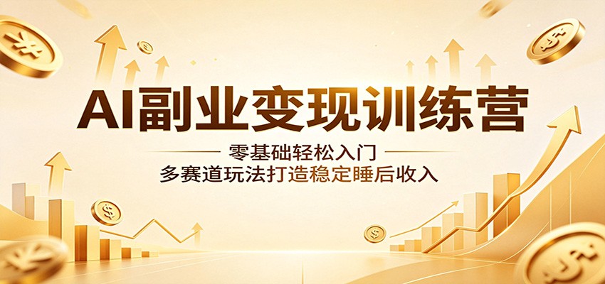 AI副业变现训练营:零基础轻松入门,多赛道玩法打造稳定睡后收入牛品源码-源码下载-源码社区-zblog主题插件-PHP源码-三合一源码-直播源码-短视频源码-APP源码-即时通讯-源码-交友源码牛品源码