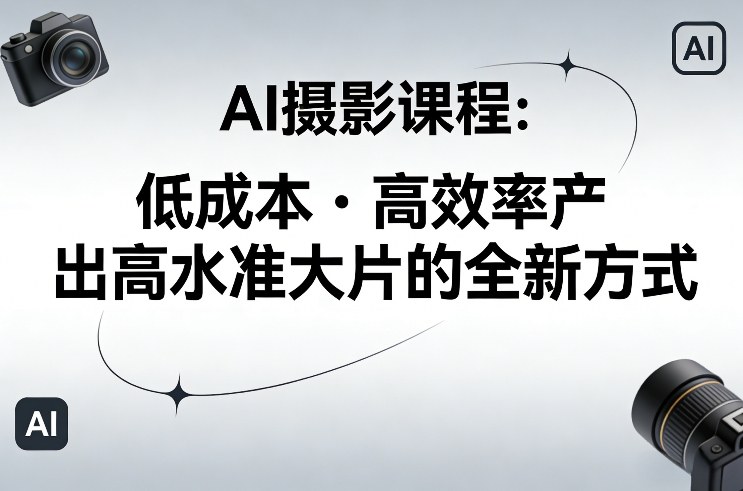 AI摄影课程,低成本高效率产出高水准大片的全新方式牛品源码-源码下载-源码社区-zblog主题插件-PHP源码-三合一源码-直播源码-短视频源码-APP源码-即时通讯-源码-交友源码牛品源码