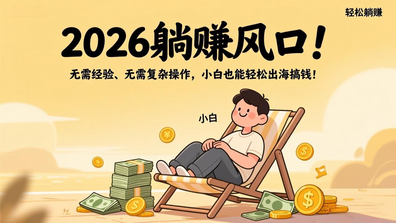 2026躺赚风口！无需经验、无需复杂操作，小白也能轻松出海搞钱！牛品源码-源码下载-源码社区-zblog主题插件-PHP源码-三合一源码-直播源码-短视频源码-APP源码-即时通讯-源码-交友源码牛品源码