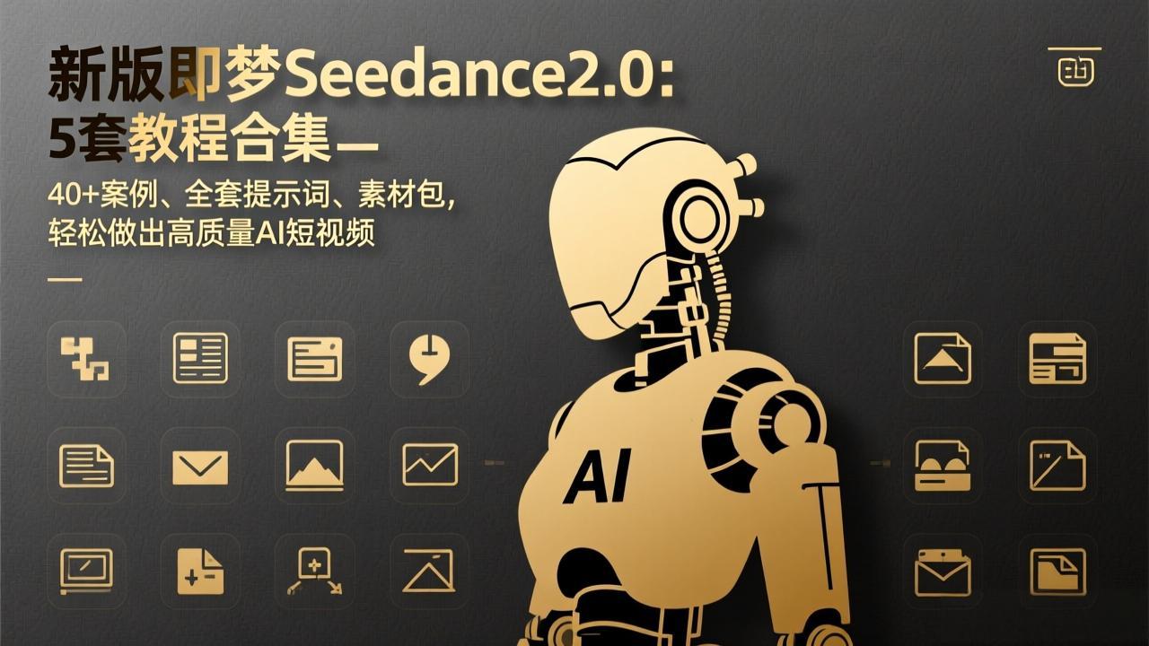新版即梦Seedance2.0:5套教程合集,40+案例、全套提示词、素材包,轻松做出高质量AI短视频牛品源码-源码下载-源码社区-zblog主题插件-PHP源码-三合一源码-直播源码-短视频源码-APP源码-即时通讯-源码-交友源码牛品源码