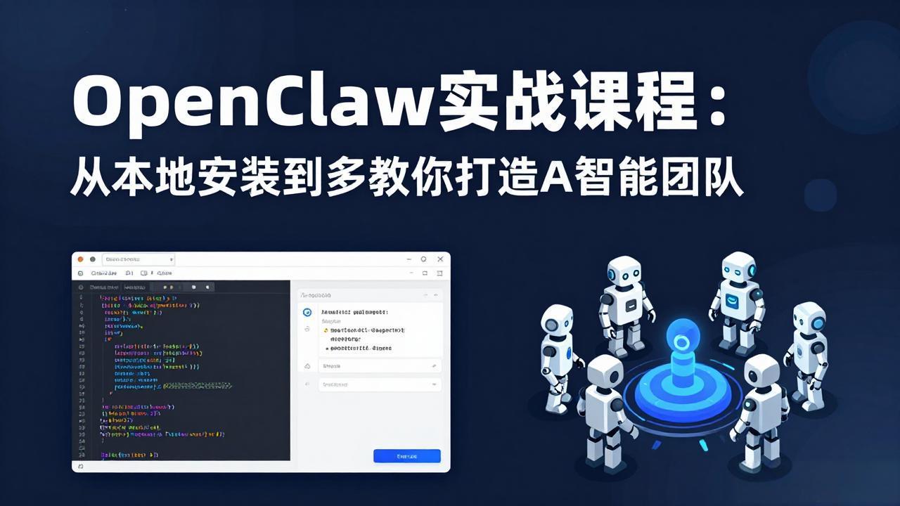 OpenClaw实战课程：从本地安装到多Agent协同，手把手教你打造AI智能团队牛品源码-源码下载-源码社区-zblog主题插件-PHP源码-三合一源码-直播源码-短视频源码-APP源码-即时通讯-源码-交友源码牛品源码